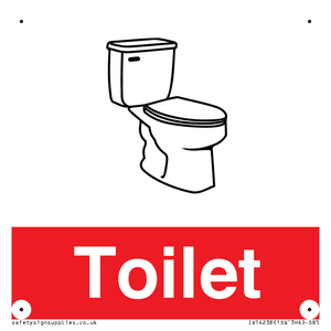 Toilet Sign Dementia Friendly Red